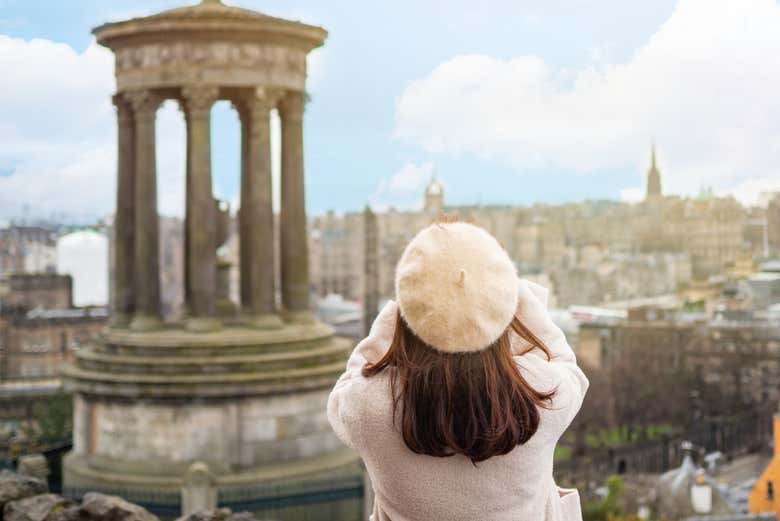 The views of the city from Calton Hill