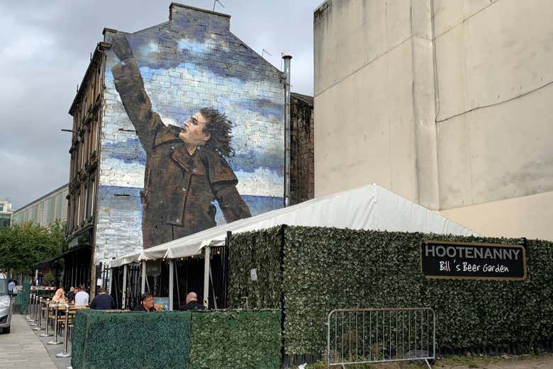 Murales en lo alto de los edificios