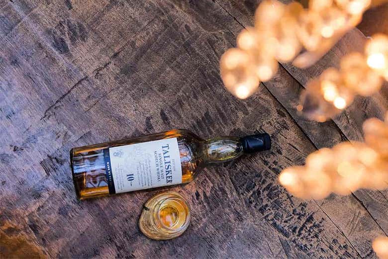 A bottle of scotch whisky