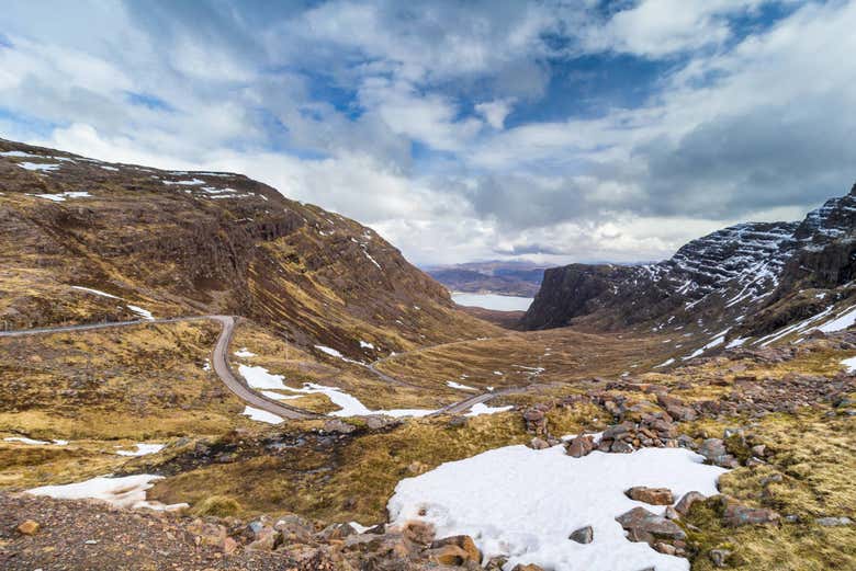 Paso de Applecross con nieve
