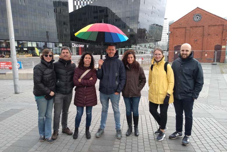 Foto con la guida del free tour Royal Albert Dock