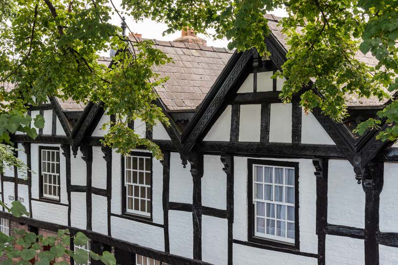 A arquitetura típica das casas de Chester