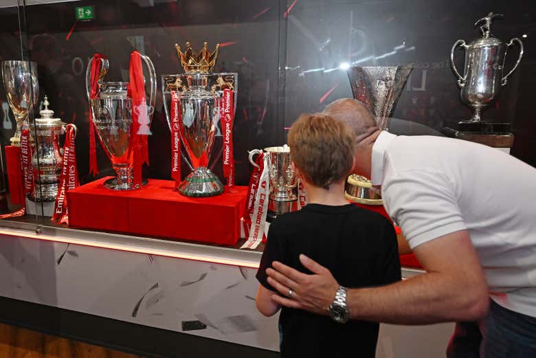 La sala dei trofei del Liverpool