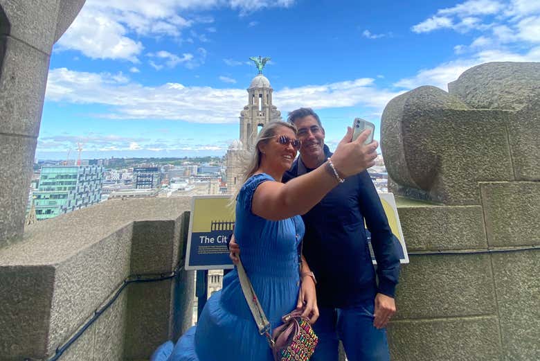 Un selfie nel Royal Liver Building