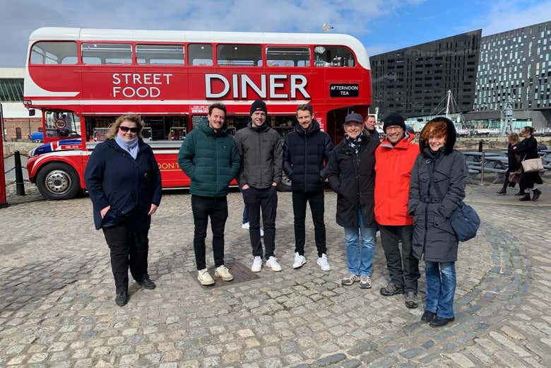 Una delle soste del free tour
