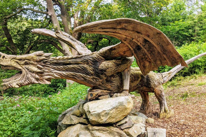 Hidden Welsh Dagon in the woodland