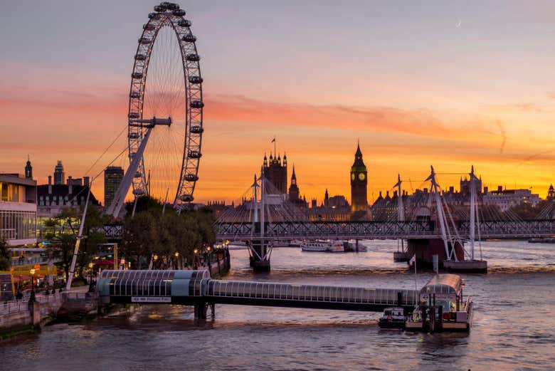 Atardecer sobre el London Eye