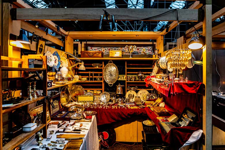 Una delle bancarelle dell'Old Spitalfields Market