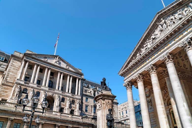 Banco de Inglaterra y Royal Exchange