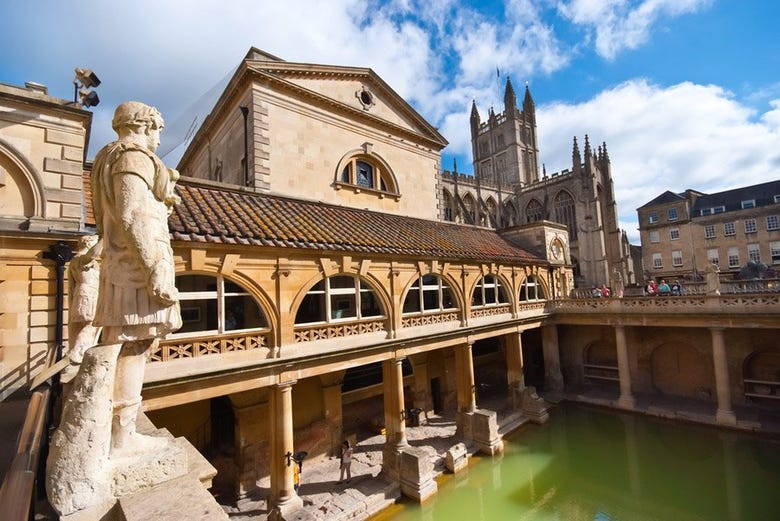 Visitando las termas romanas de Bath