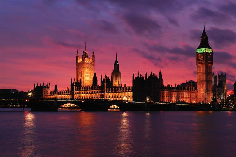 Big Ben al anochecer