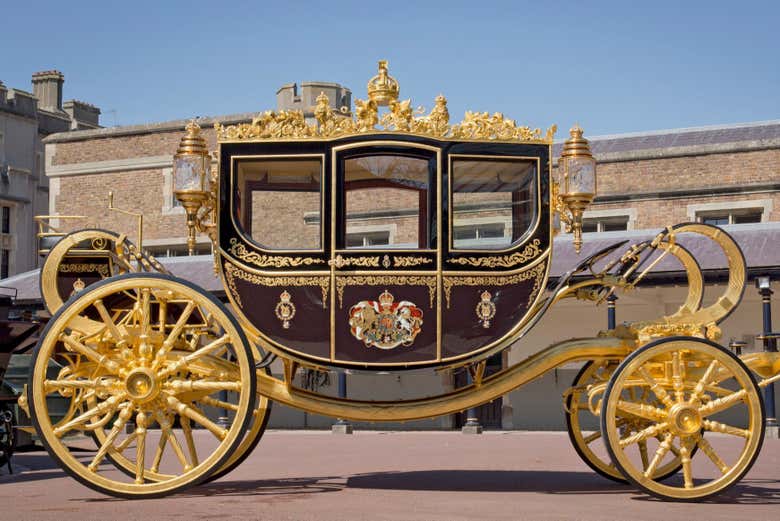 Carruagem exposta em The Royal Mews