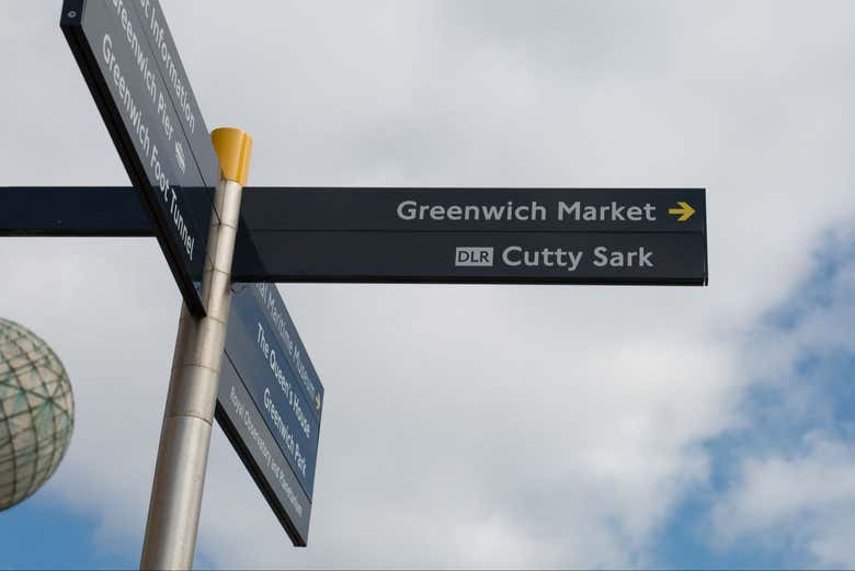 Placas no distrito de Greenwich