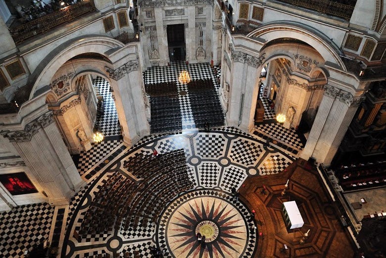 Inside St Paul's Cathedral 