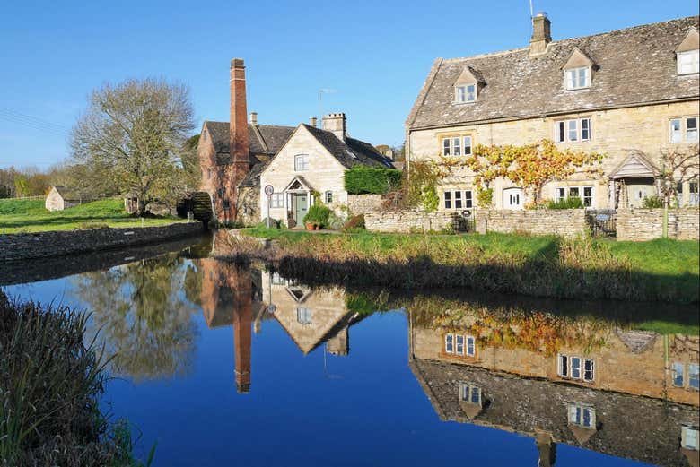 An old mill and traditional houses
