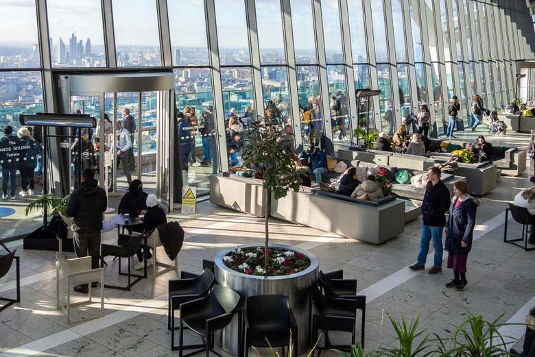 Podréis desayunar tranquilamente en el Sky Garden