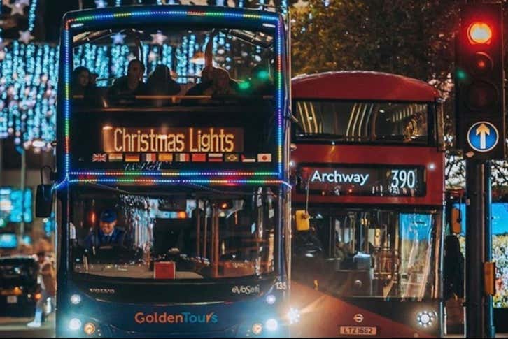 Autobuses de Navidad en Londres