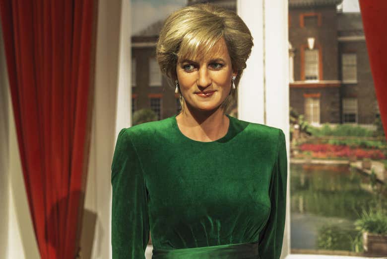 Escultura de cera da Princesa Diana