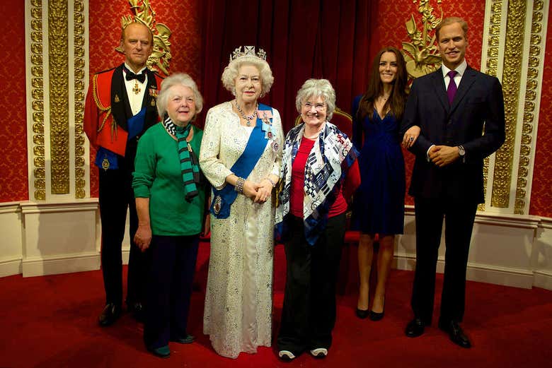 La familia real en el Madame Tussauds