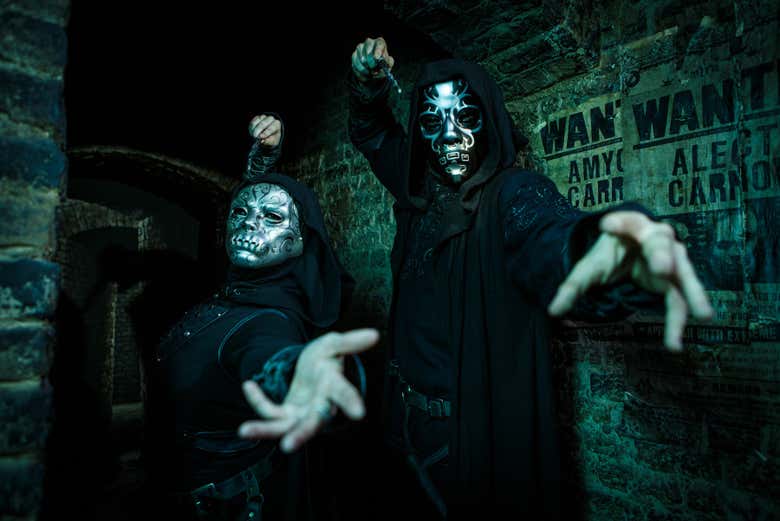 Brave the eerie Dark Arts display during the Halloween season