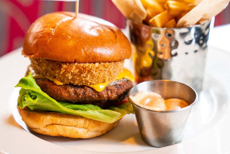 La hamburguesa del restaurante Hard Rock London
