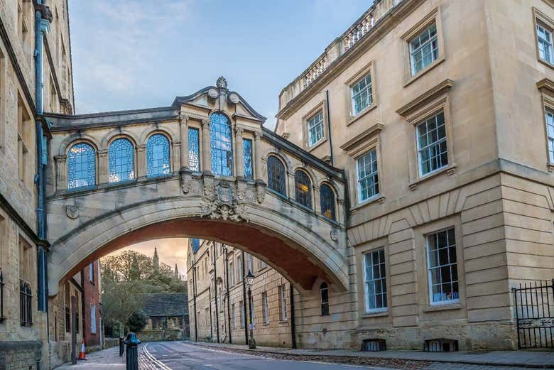 The famous Bridge of Sighs in Oxford