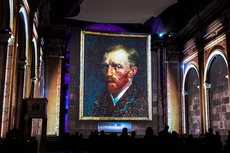 El retrato de Van Gogh proyectado
