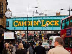 Camden Lock bridge in Camden Town