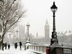 Wintry weather in London
