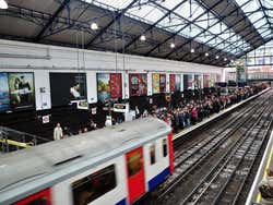 London Underground during rush hour