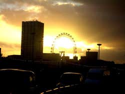 London at dusk