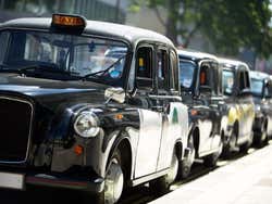 Black cabs in London