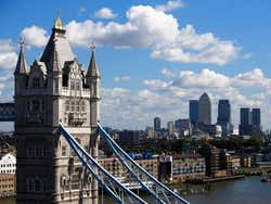 Tower Bridge and Canary Wharf
