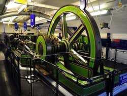 Tower Bridge, old steam engine