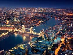 The Shard, views at nighttime