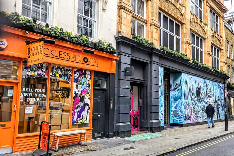Tienda de discos en Londres
