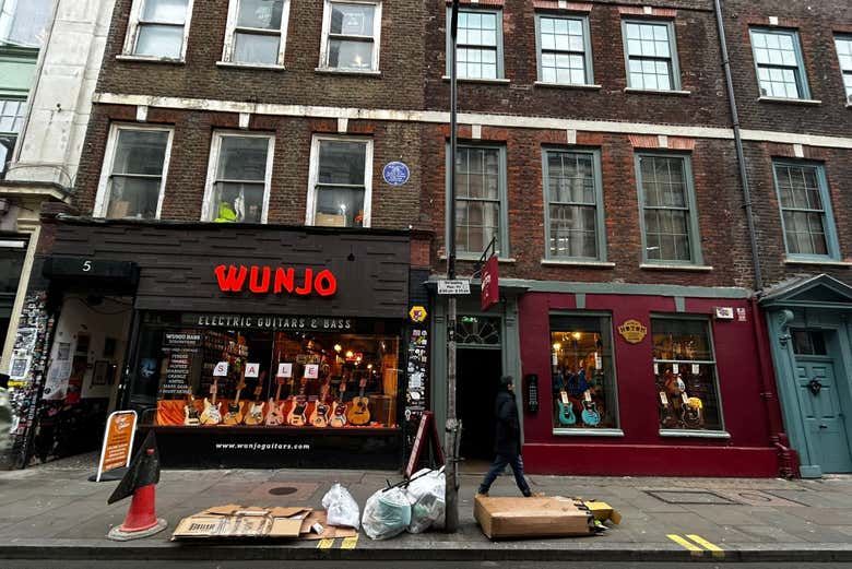 Tienda de guitarras en Londres