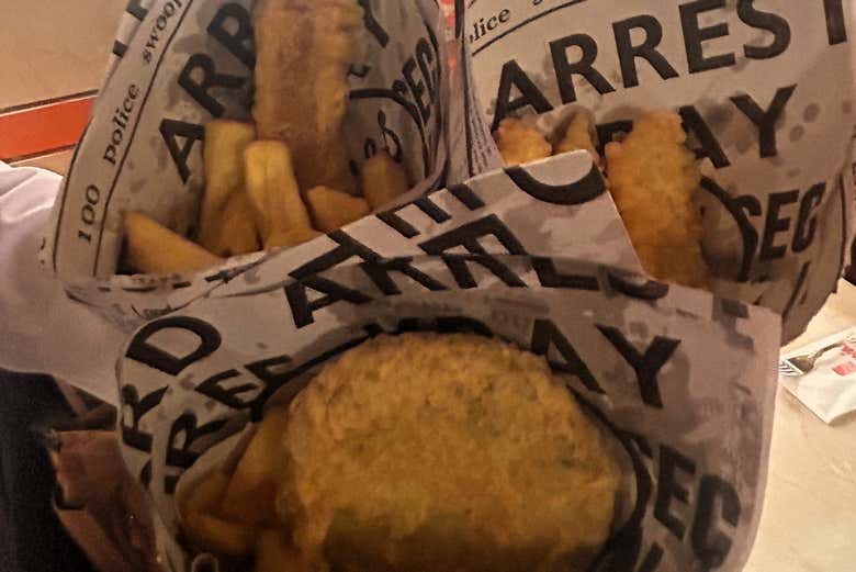 Disfrutaréis de la comida típica, el Fish & Chips
