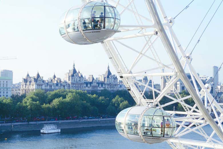 Disfrutando de las vistas desde el London Eye