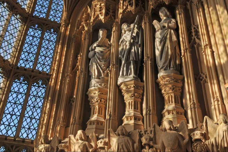 Admire the abbey's intricate stone carvings