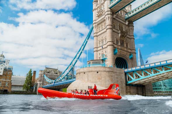 Paseo en la lancha rápida Thamesjet