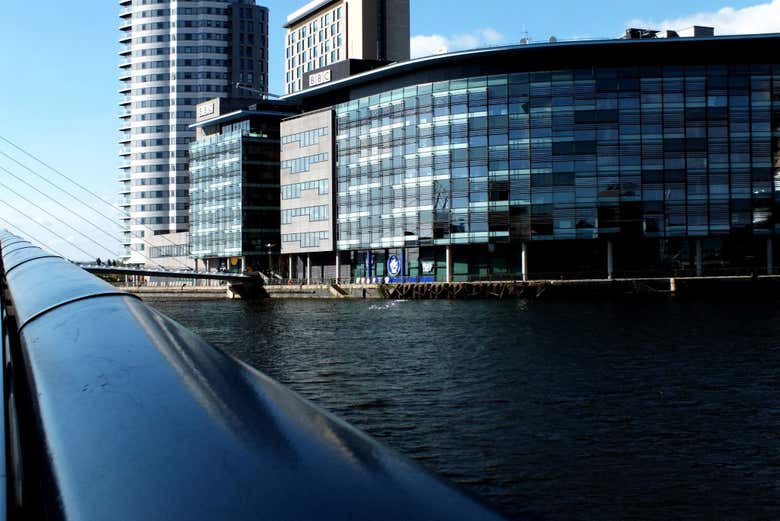 Vue des studios de la BBC à Manchester