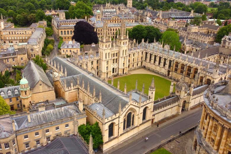 Vista aérea de la Universidad de Oxford