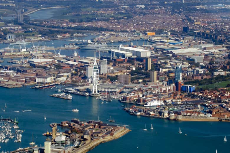 Portsmouth desde el aire 