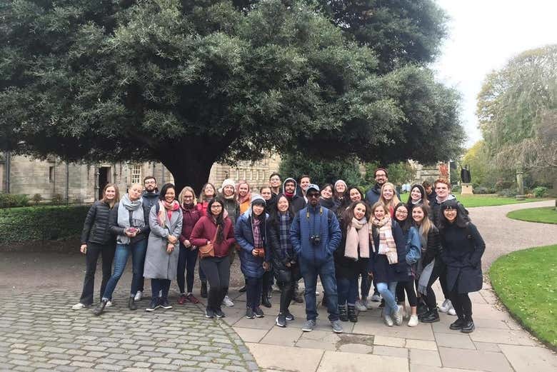 Grupo de turistas durante el tour