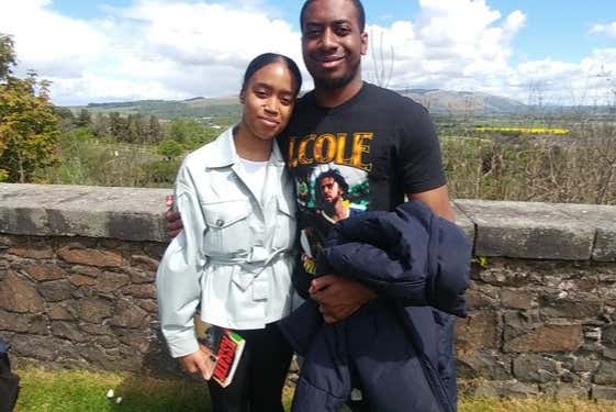 Desfrutando da visita guiada por Stirling