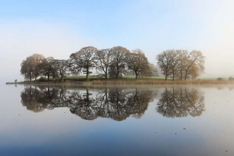 Panorâmica do lago Esthwaite Water