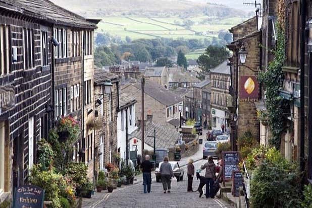 Cobbled streets in Haworth