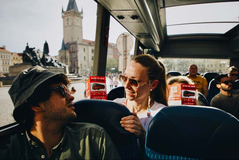 Disfrutando de las vistas desde el autobús