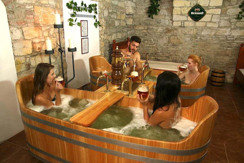 Experiencia en un baño de cerveza